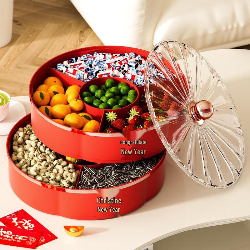 Двухуровневая подставка для закусок и фруктов