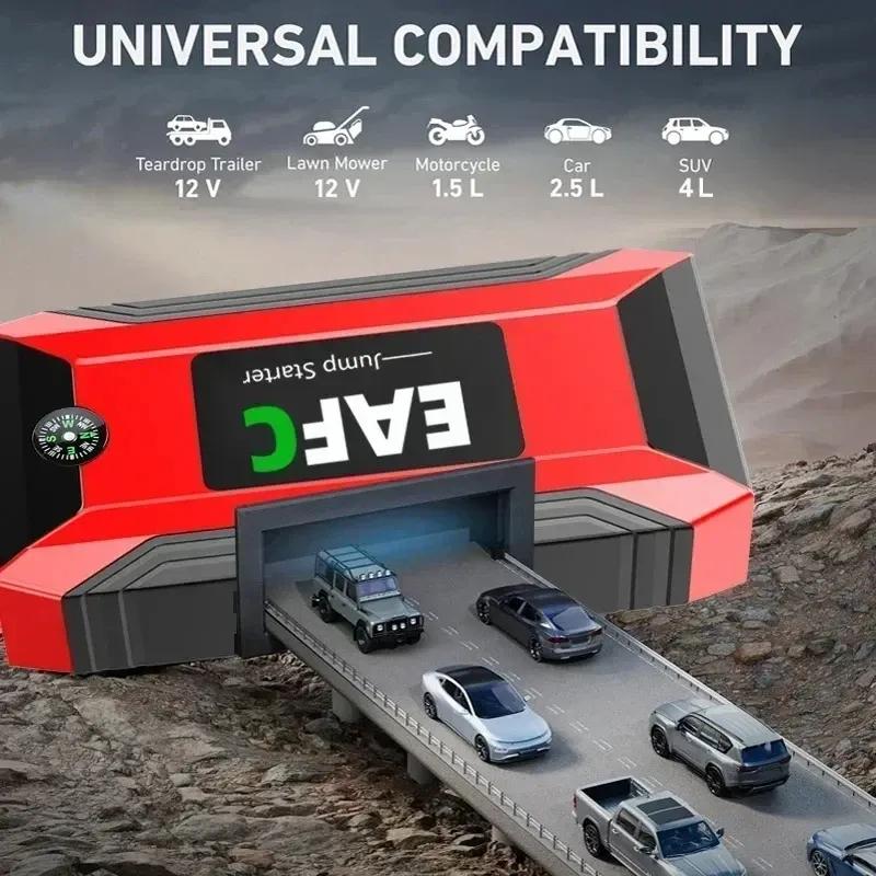 1200A/600A Portable Car Jump Starter 12V Emergency Battery Booster Power Bank Charger Starting Device for Petrol Diesel Vehicles
