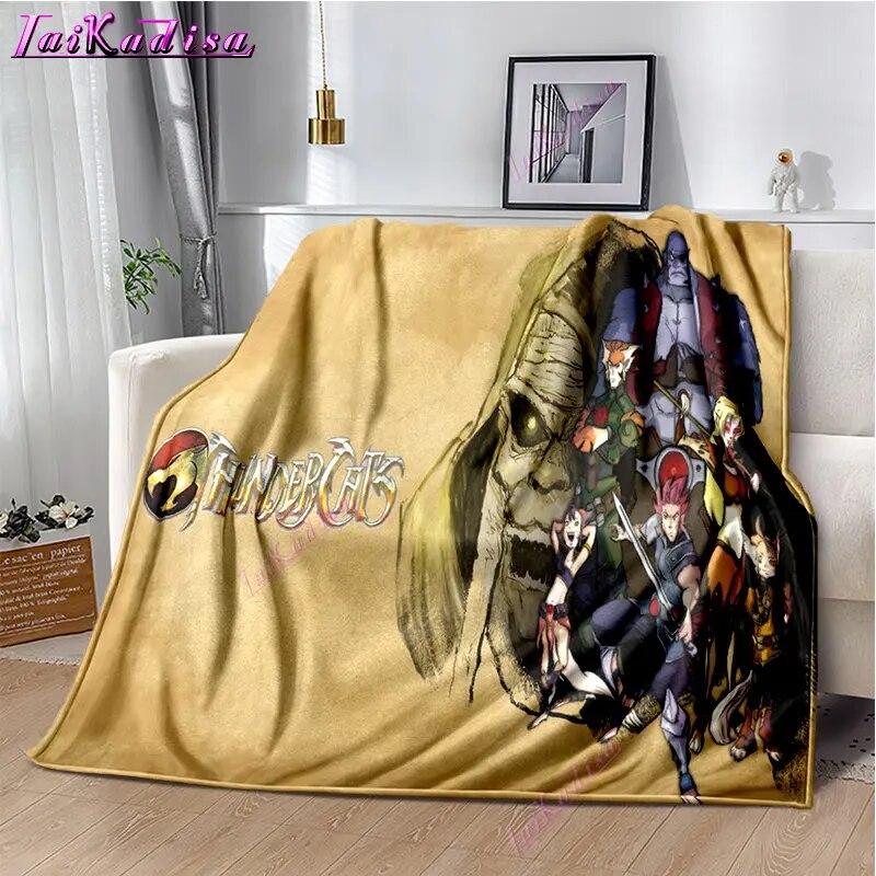 Thundercats Throw Blanket Cartoon Soft Cover Lightweight Warm Cartoon Blankets for Kidsroom Bedroom