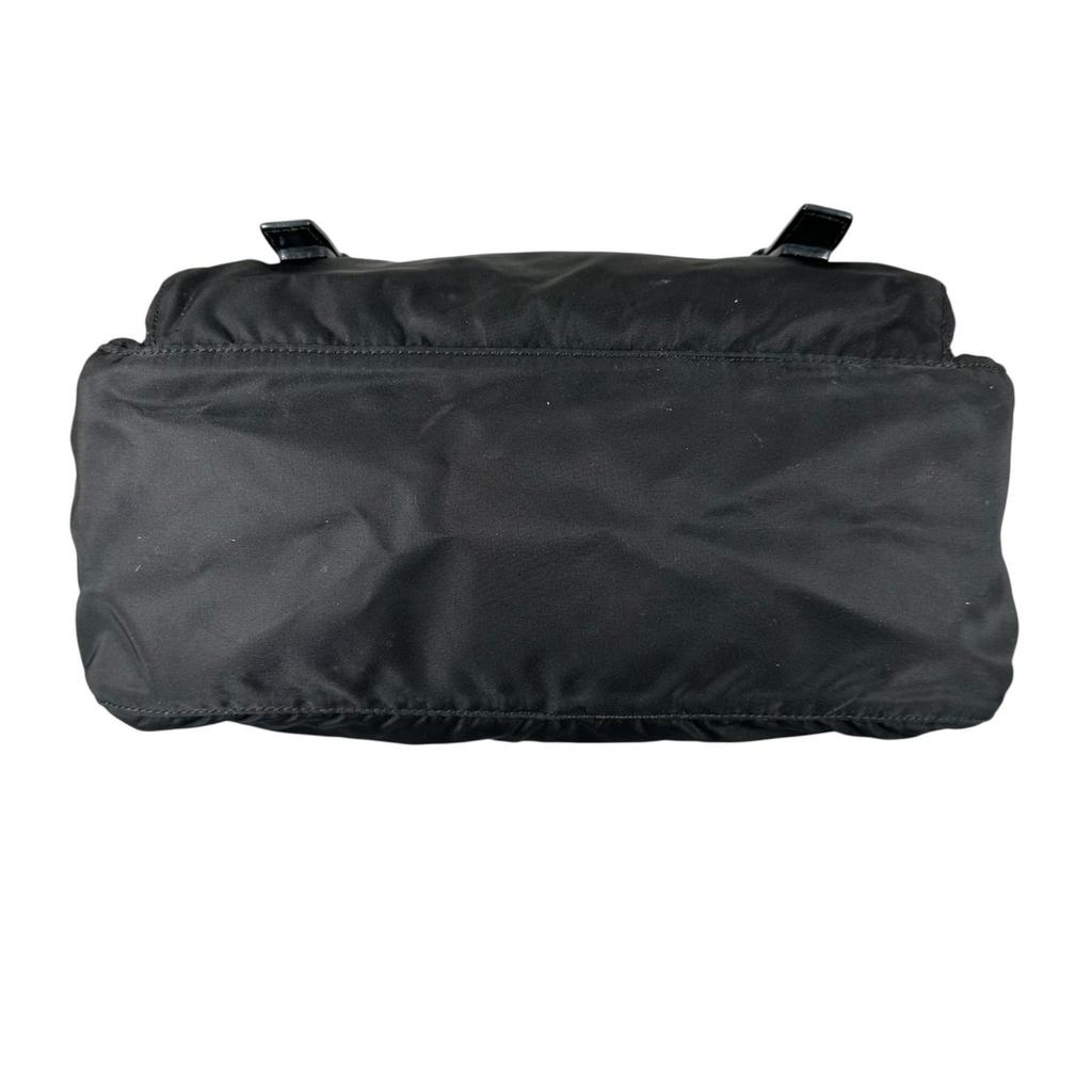 PRADA Triangular logo Messenger bag black Women used