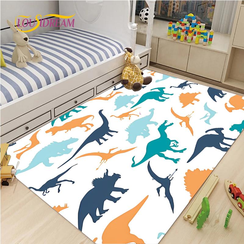 Cute Cartoon Dinosaur Carpet for Living Room Bedroom Rugs Kitchen Kids Door Unslip Floor Mat Birthday gift photography props Rug