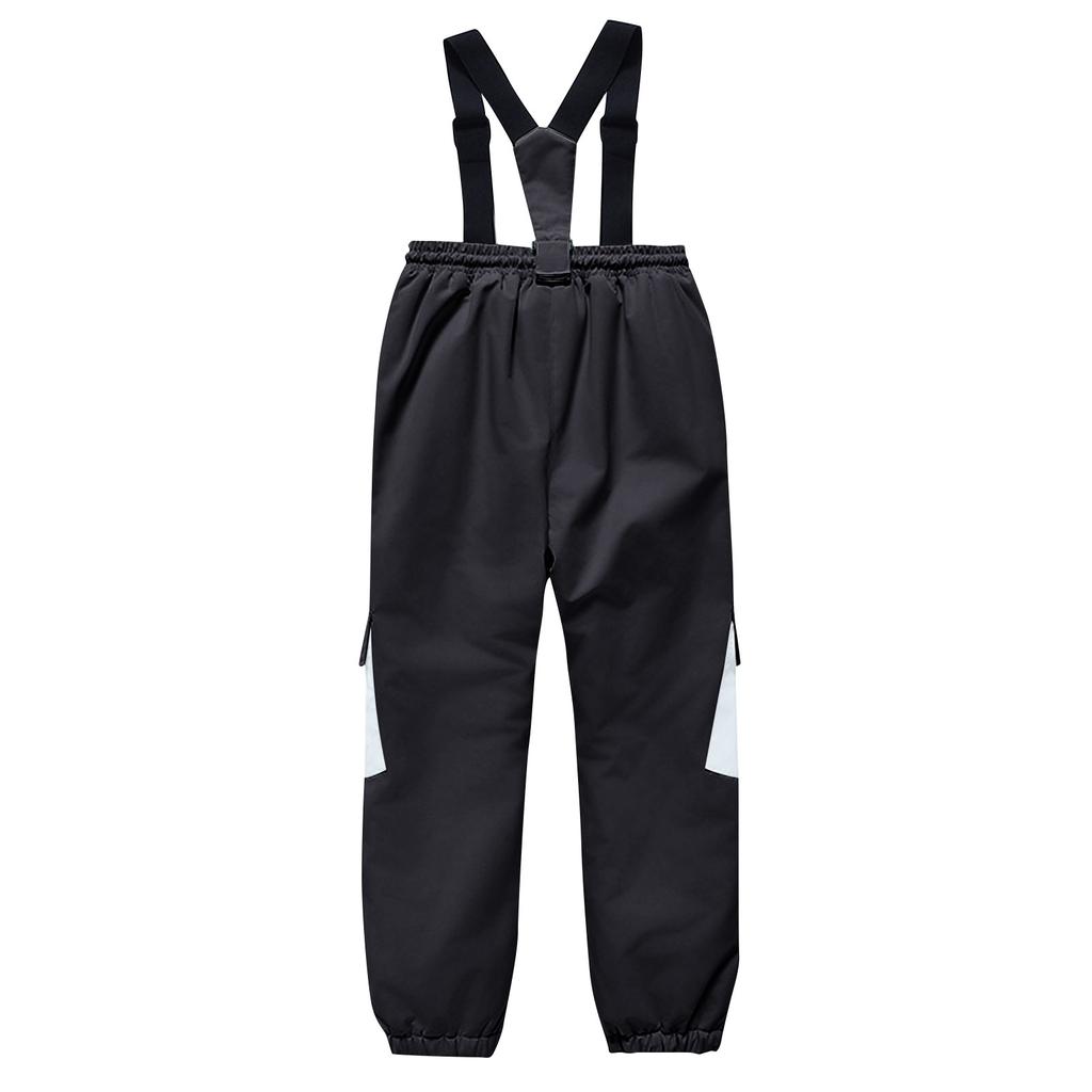 Dětské lyžařské kalhoty Jednobarevné Teplé Silné Outdoorové Sportovní Teplé voděodolné lyžařské kalhoty s kapesním popruhem