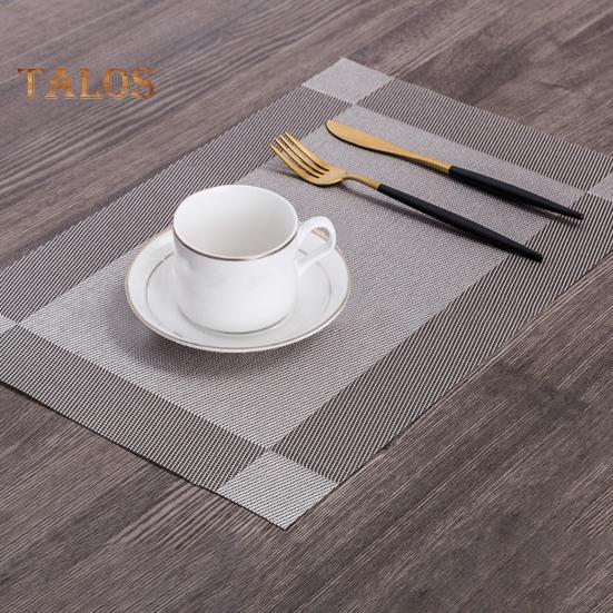 4-teiliges Tischset aus PVC, hitzebeständig, gewebte Tischsets für das Esszimmer, leicht zu reinigen, waschbarer Tischschutz, moderne Tischdekoration