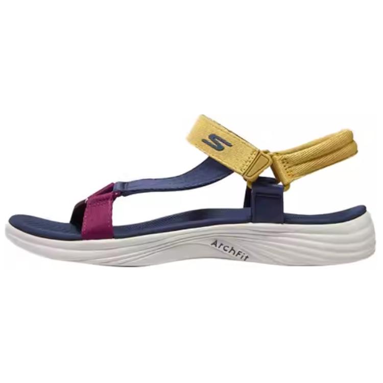 Skechers On The Go Тканевые Мягкие Легкие Удобные Шлепанцы Женские сандалии 141371-NVMT 35
