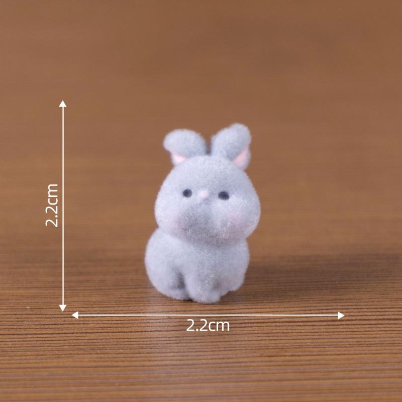 Plush Figurines Cute Little Rabbits Family Figurines Adorable Decorative ItemsKeychains Bags Accessories and Small Ornaments