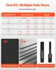 Knockout Punch Set, 98.07 kN Hydraulic Knockout Set, 12.7 To 50.8mm KO Tool Kit Hole Making Tool, KO Tools Kit W/6 Dies for Metal Electrical Cabinets,