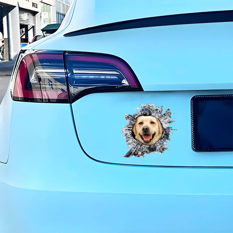 Labrador Car Stickers Scratch Blocking Self-Adhesive Waterproof Decal, Used for Car, Laptop, Motorcycle, Van, RV