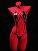 Sexy Hollow Naughty Lingerie Red Bodysuit for Women Exposed Chest Thong Underwear Temptation Erotic Costumes Exotic Nightdress
