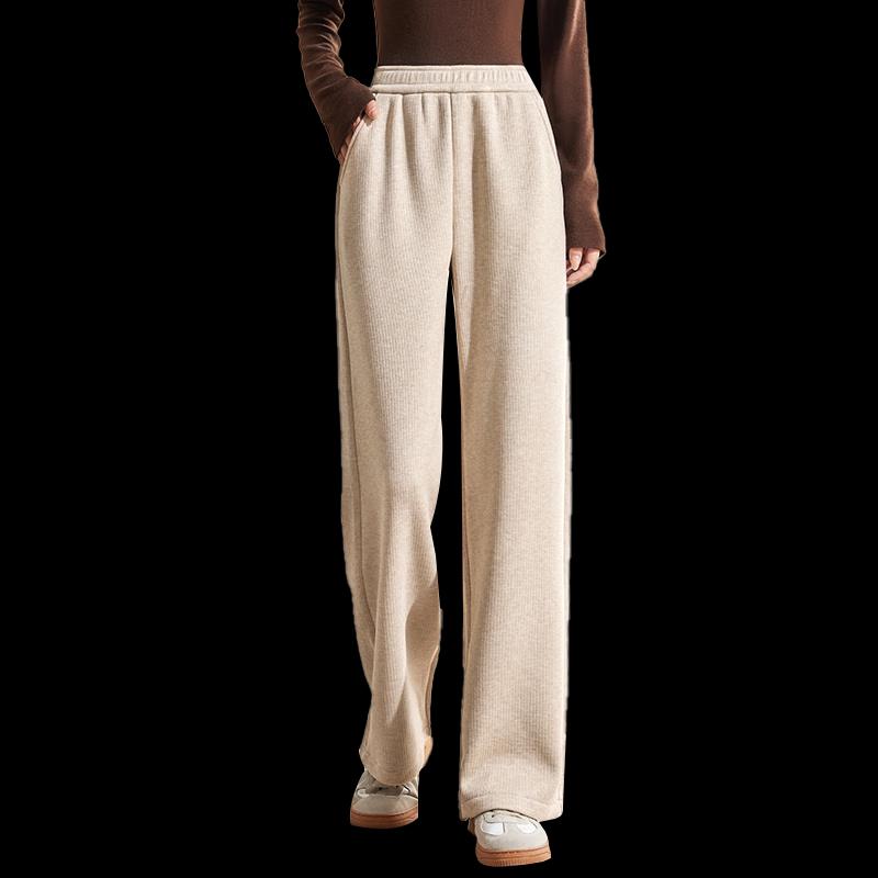 Women's Winter Fleece-Lined Wide Leg Pants