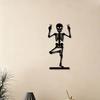 Skeleton Iron Wall Art Halloween Gothic Outdoor Metal Sculpture