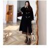 Japanese Horn Button Woolen Coat: Women's Petite Thickened Autumn/Winter Academy Style Jacket