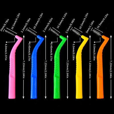 5pcs Interdental Brush For Dental Orthodontics Clean Between Teeth Cleaning Tools Soft Mini Brush With Dust Cover