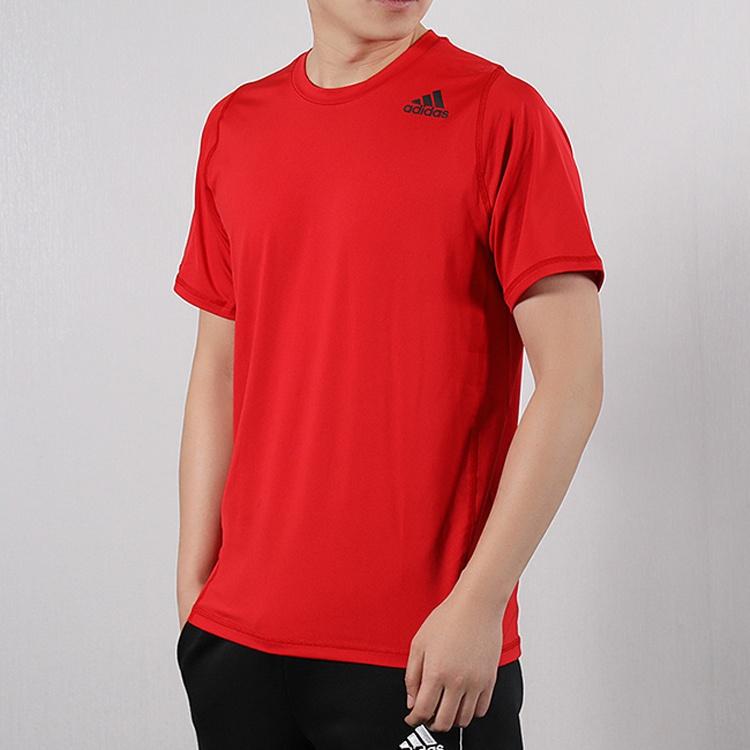 adidas Training Sports Round Neck Pullover Short Sleeve Red Men's CW1955