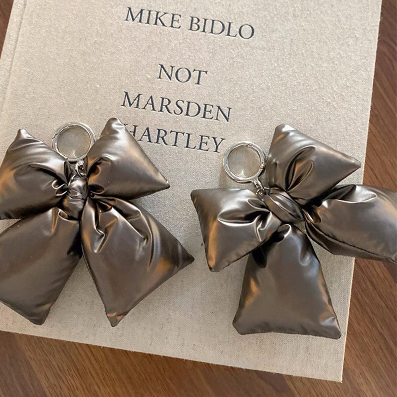 Imitation Leather Bow Keychain  High-End Texture Pendant Charm Pendant Keyring Jewelry For Girl Women Gift Bag Decoration