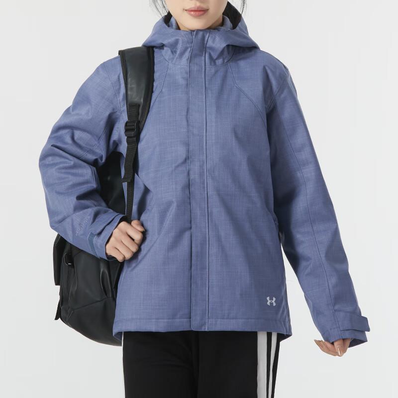Under Armour Solid Color Three-In-One Running Fitness Jacket Women Jacket Blue Purple 1296868-767