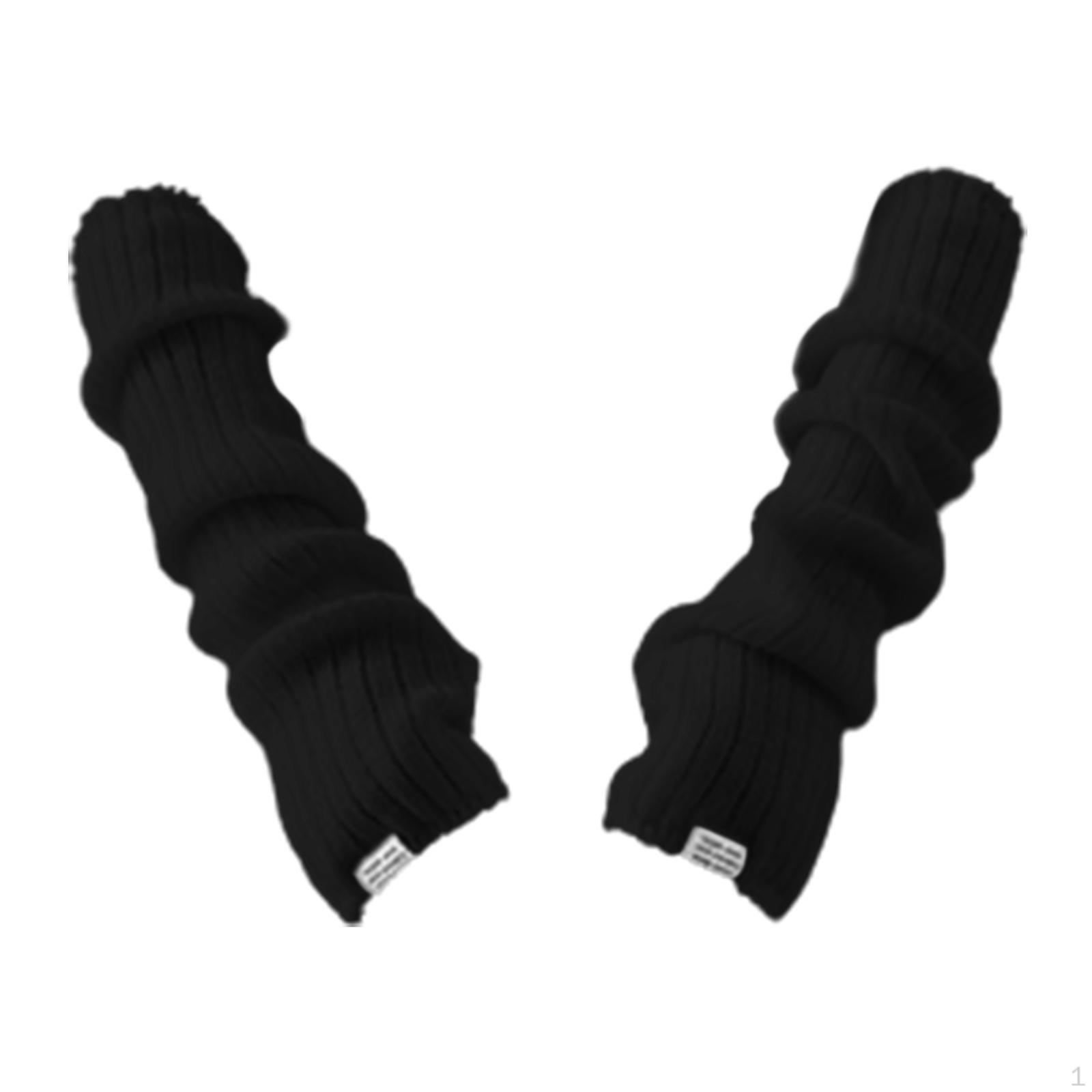 

Рукава для зимы, вязаные перчатки с отверстием для большого пальца black