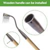 Garden Weeding Rake Carbon Steel Hand Rake Uprooting Puller Detachable Remover Weeder Claw Agricultural Weeding Hand Weeder Tool