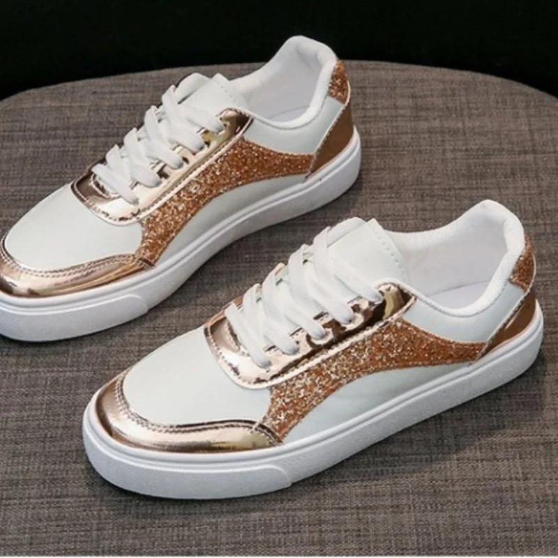 White Sneakers Casual Vulcanized Sport Shoes Fashion White Shoe for Woman Flats Shoes 2024