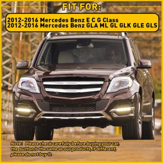 For Mercedes Benz E C G Class 2012-16 Interior Steering Wheel Button Cover Trim