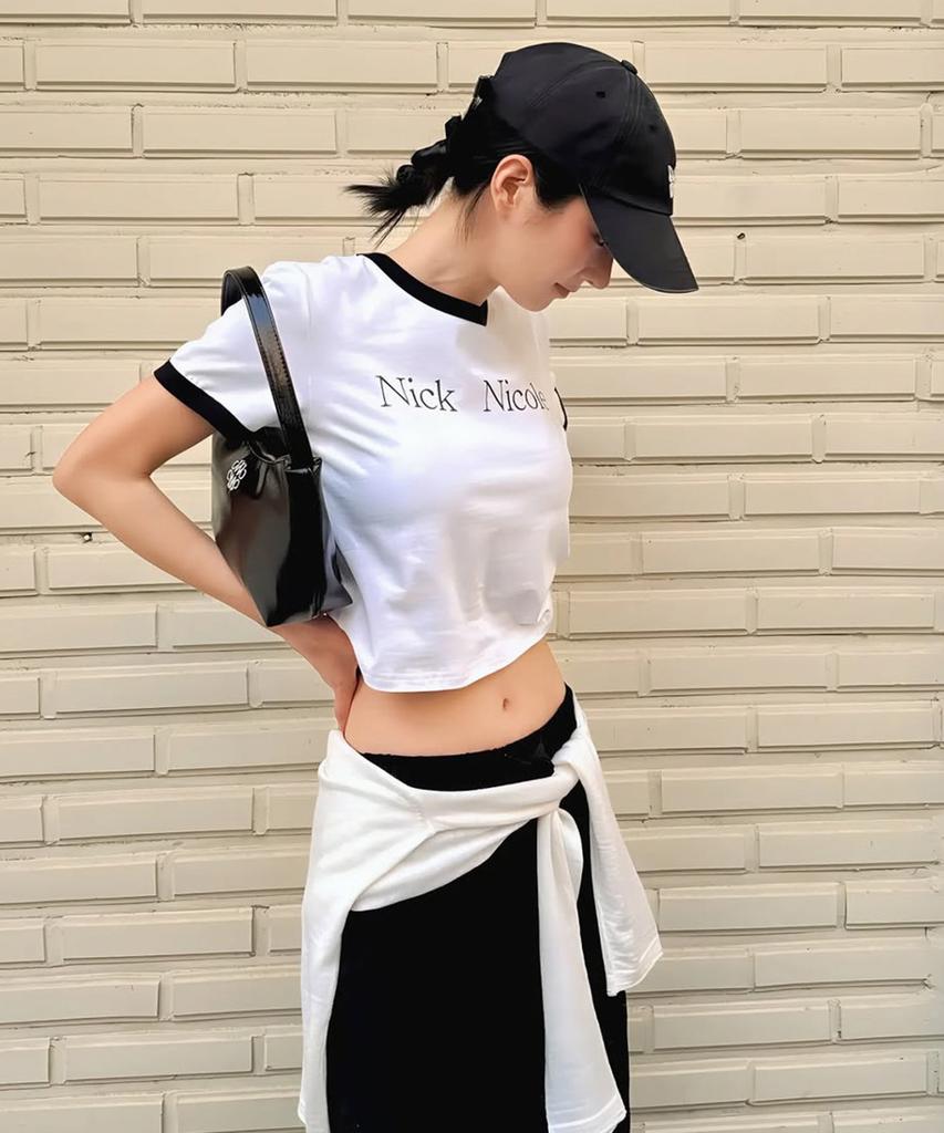 Nigaennikol Vintage Mini Butterfly Ball Cap_Black White