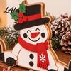 Santa Claus Reindeer Snowman Ornaments Wooden Christmas Tabletop Decor 2D Flat Hanging Shelf Sitters with JOY Ornaments Rustic Wood Crafts