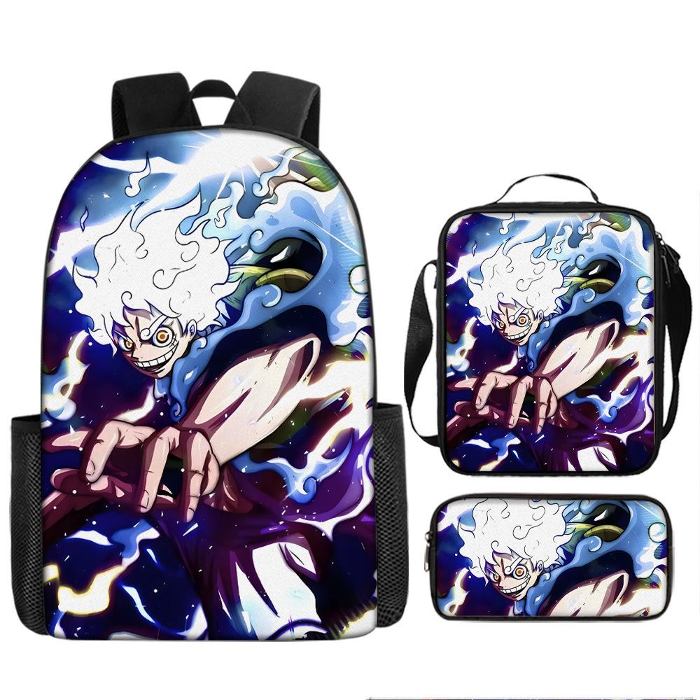One Piece Luffy One Piece Schultasche Sauron Rucksack Schüler Nautischer König Rucksack Umhängetasche Federmäppchen Set