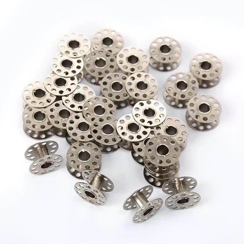 10pcs Metal Bobbins Spool Stainless Steel Sewing Machine Bobbins Spool Sewing Craft Tools for Thread Embroidery Spool Parts 20x10mm