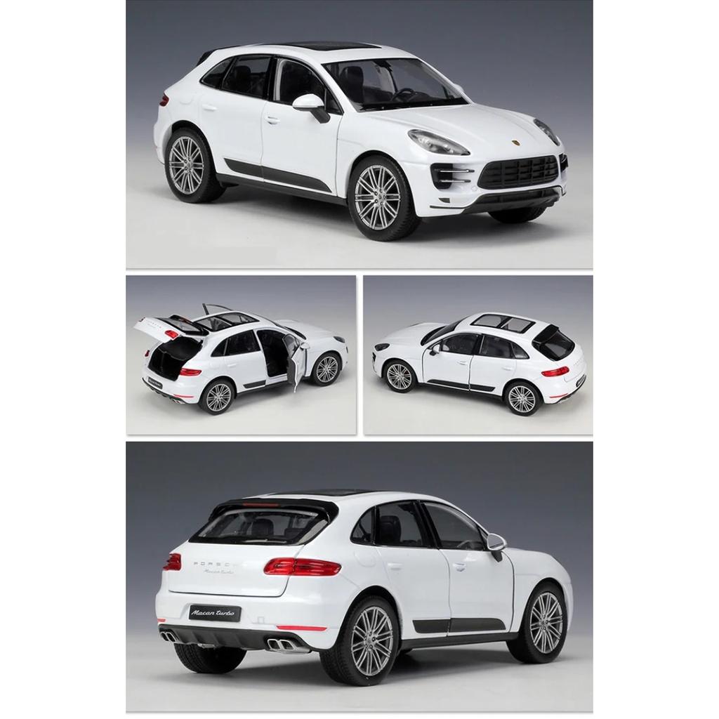 Welly 1/24 Porsche Macan Turbo SUV Alloy Car Model Diecasts Metal Toys Vehicles High Simulation Collection Series Childrens Gift