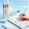 Stylo Applicateur Colle Liquide Rechargeable Lavable Haute Viscosité Adhésif Fort Stylo Applicateur Points de Colle Bricolage Papeterie Bureau Fournitures Scolaires