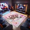 1PC Custom Name Sloth Dreams Flowers Theme Floor Mat Ideal for Living Room, Game Rooms, Office, Bedroom,Floor Mat Playful Design