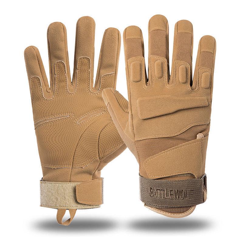 Black Hawk Tactical Full-Finger Non-Slip Gloves for Outdoor Sports, Cycling, Fitness, and Combat Medium песочный