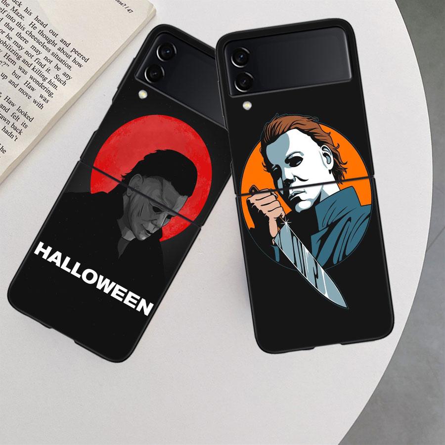 Halloween The Curse Of Michael Myers Horror Movie Case for Samsung Galaxy Z Flip 6 Flip 5 4 3 5G Black Cell Phone Cover Samsu