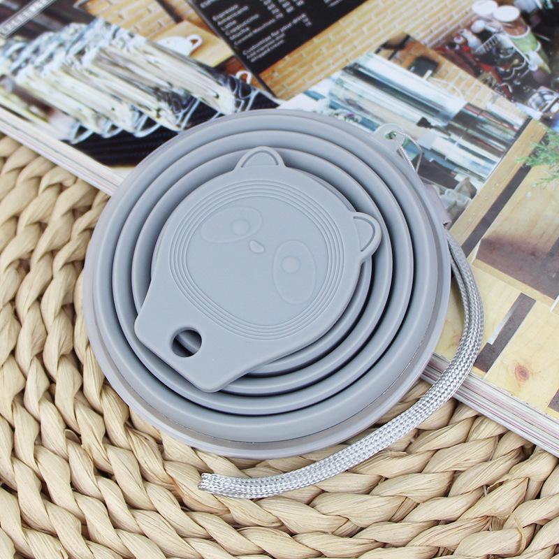270ml Folding Cup Food Grade Water Cup Travel Silicone Retractable Coloured Portable Outdoor Coffee Handcup Travel Mouthwash Cup