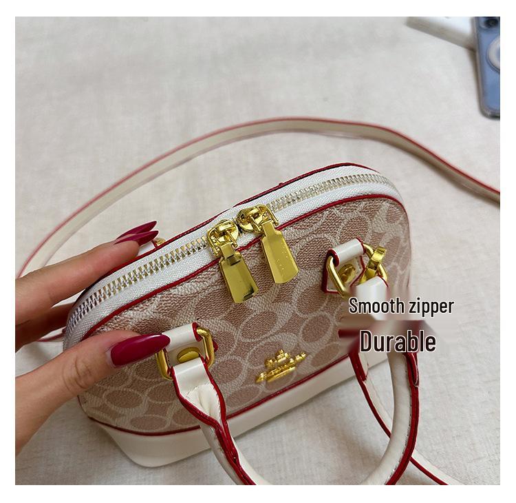Borsa a mano piccola di lusso alla moda stile retrò con conchiglia: Borsa a Tracolla e a Spalla Versatile e di Alta Qualità