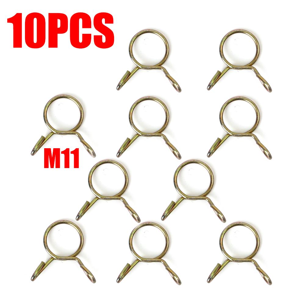 10Pcs 5/6/7/8/9/10/11/12/13/14mm Stainless Steel Spring Hoop Hose Clamp Adjustable Oil Hose Water Pipe Fixed Clip Home Hardware