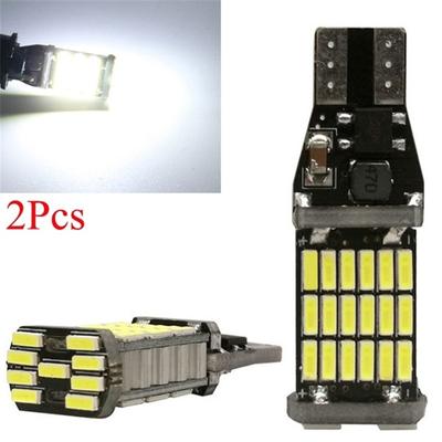 2 szt. Żarówka samochodowa o dużej mocy biały DC 12V samochód cofania światła T15 W16W 45 SMD 4014 kierunkowskaz LED Canbus