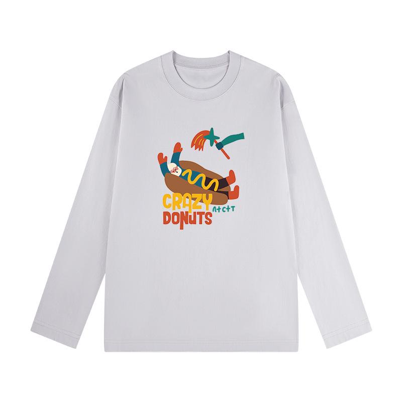 Women s Retro 2025 Pure Cotton Long Sleeve Loose T-Shirt S (85-100 lbs)