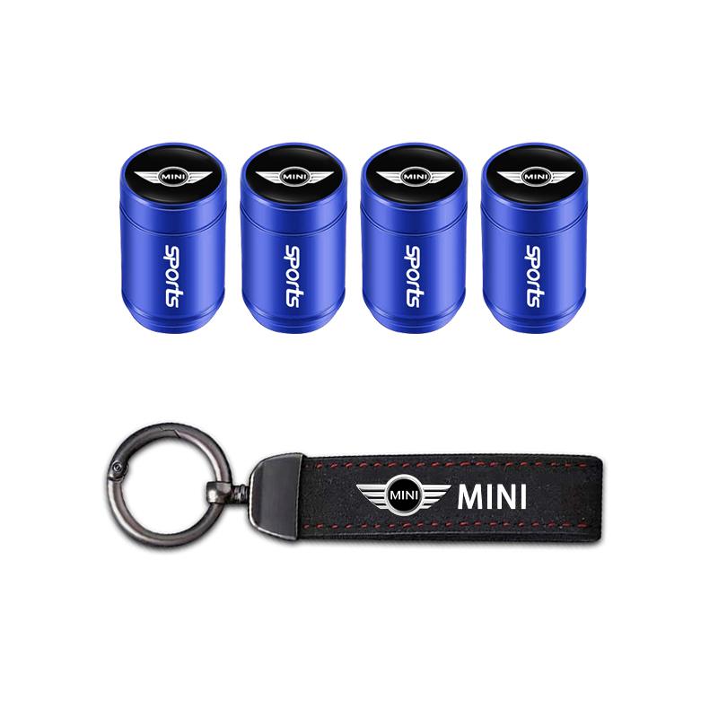 Car Tire Wheel Valve Caps Cover/Car Key Chain Ring Keychain For Mini Cooper JCW Works Cabrio F54 F55 F56 F57 F60 R50 R52 R53 R55 TC1