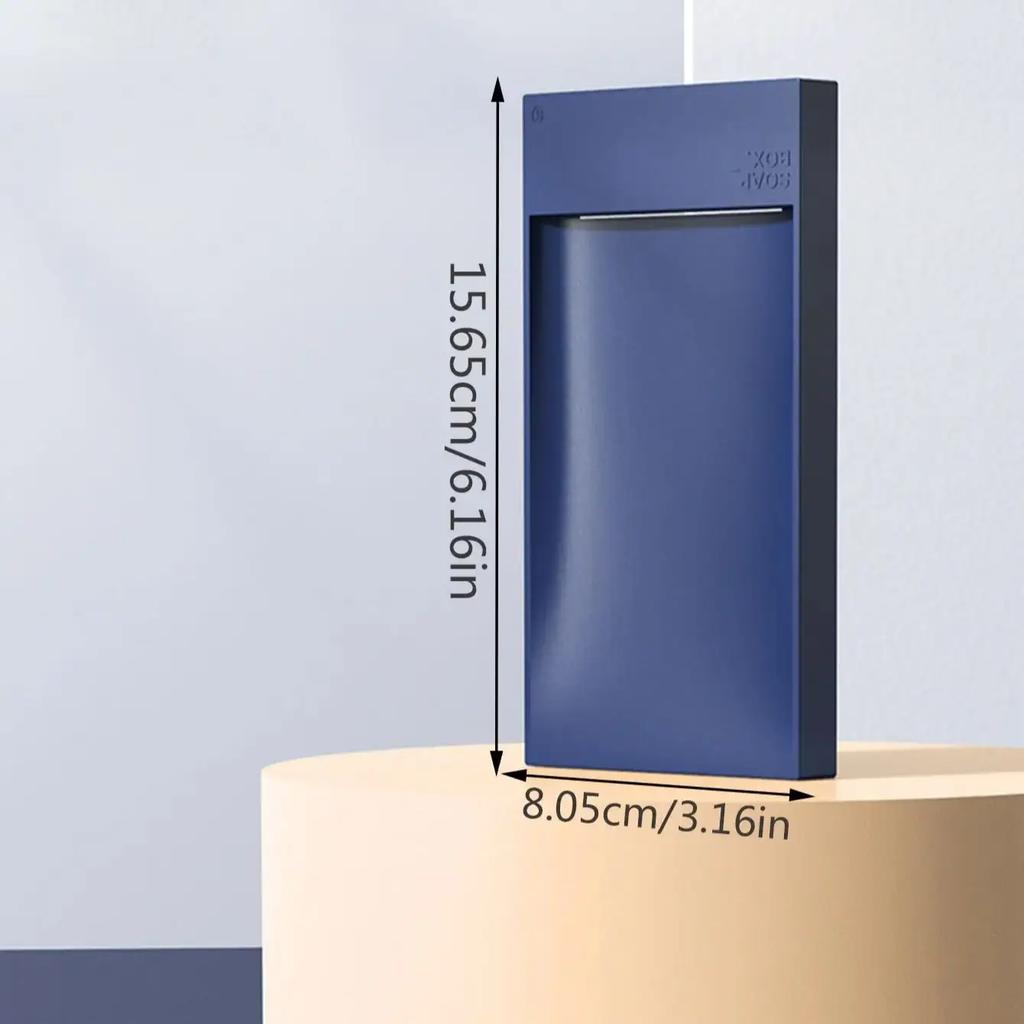 1PC - Creative Bathroom Soap Box with Non Punching Soft Adhesive Soap Box and Hidden Drainage Bathroom Soap Holder