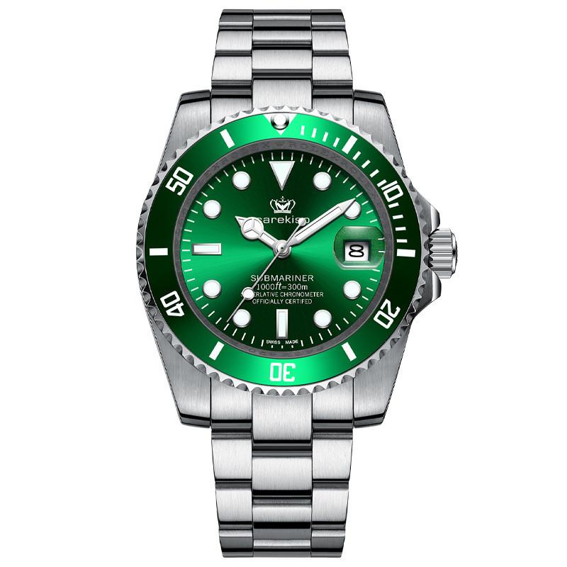 Waterproof Men Quartz Watch With Luminous Hands And Calendar For Daily Use