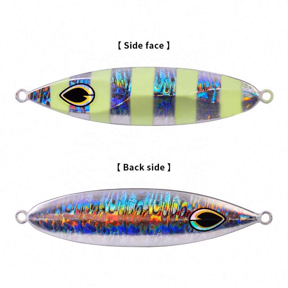 Saltwater Jigging Bait Fishing Lure 80G 100G 120G Long Cast Sea Fishing Metal Lead Slow Pitch Jigs