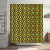 Green Orange Geometric Shower Curtain Waterproof Bath Decor Abstract Print Modern Bathing Room Decoration For Home Living Room K
