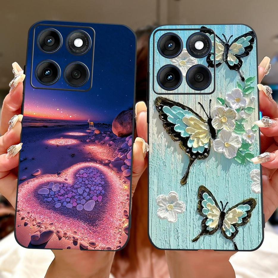 Etui do Motorola Edge 60 Pro Luksusowe Pokrowiec Malowany Motylem Miękki Pokrowiec TPU na Telefon Dla Motorola Edge 60 Fusion Egde60 Pro 60S Torby