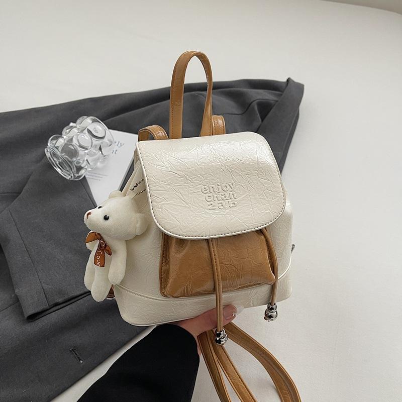 

2025 summer new fashion simple portable satchel foreign style girl shoulder small backpack fashionable casual backpack