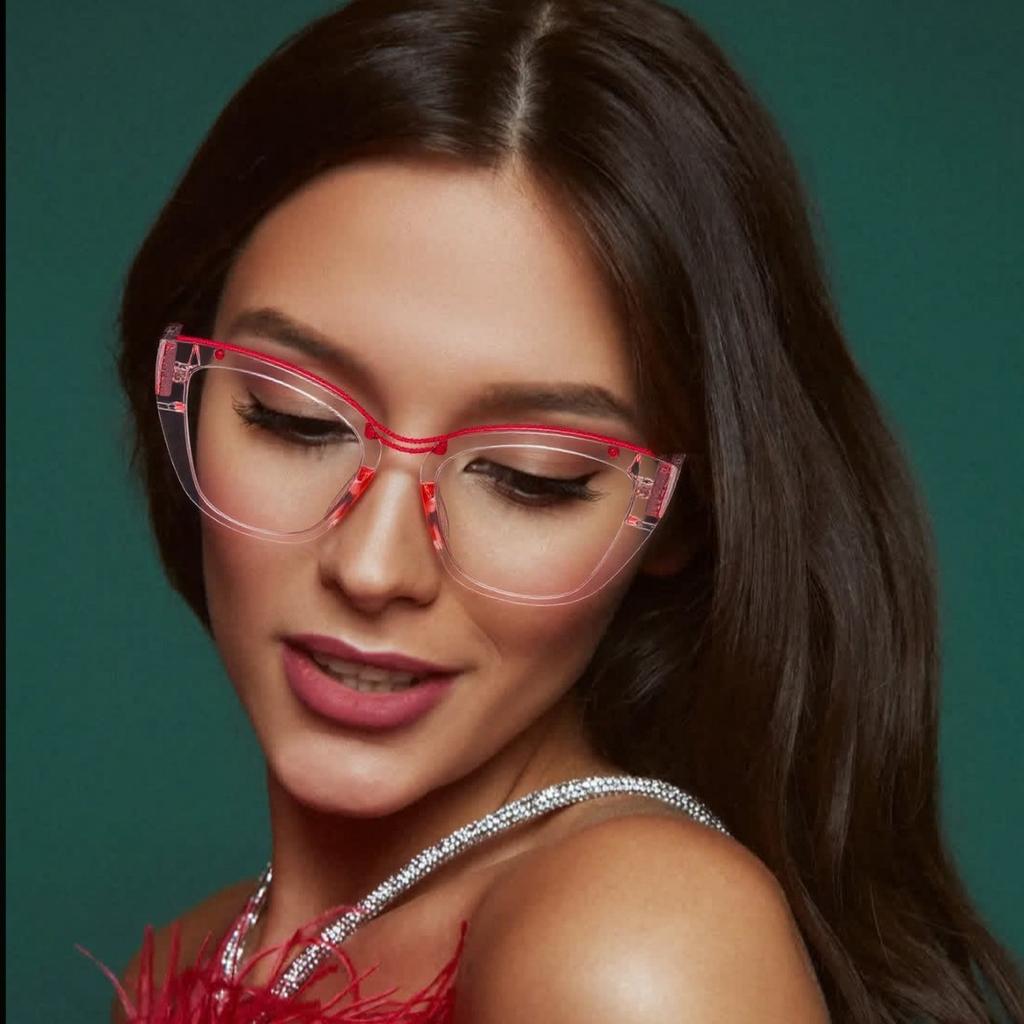 Lunettes de lecture œil de chat populaires à la mode pour femmes Nouveau cadre élégant surdimensionné HD Anti lumière bleue Lunettes pour presbytie Dioptrie Jusqu'à 4.0