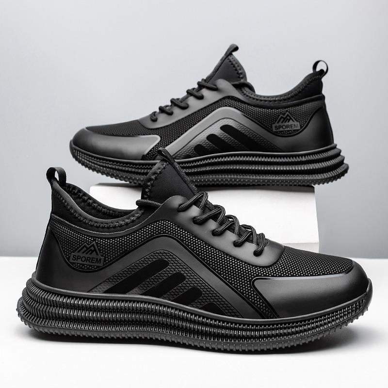 Men's shoes comfortable straps casual shoes trendy round head lightweight breathable men's sports shoes