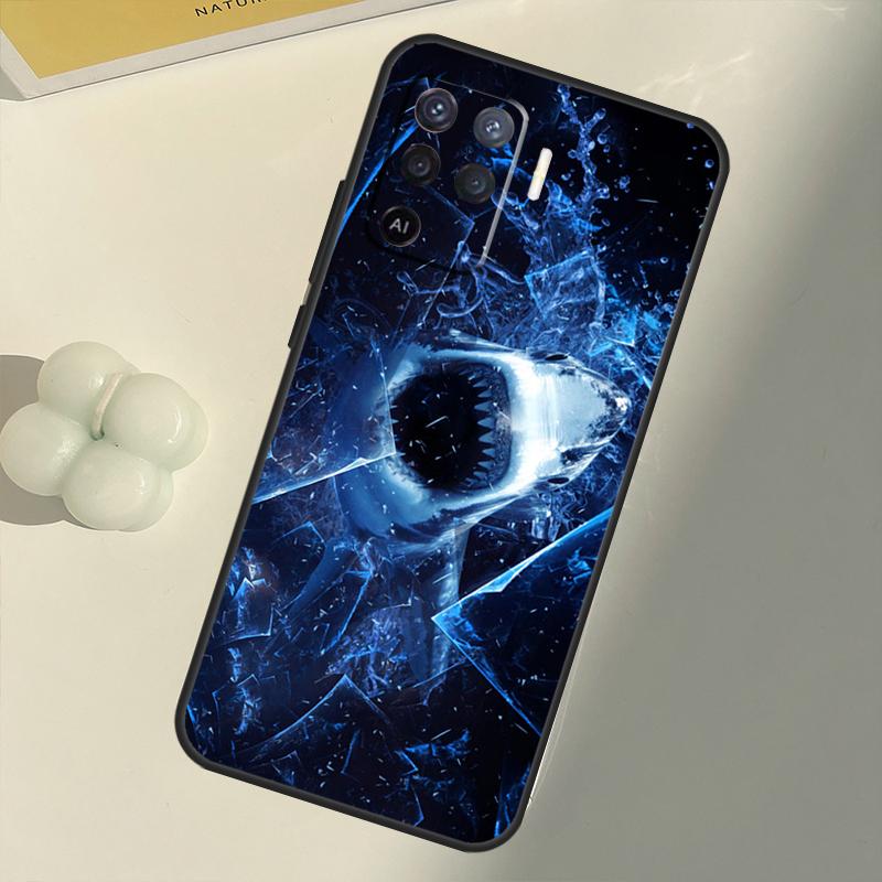 Ferocious Shark Animal Case For OPPO A15 A74 A54 A94 A52 A72 A31 A53 A53S A5 A9 2020 A3S A5S A83 A91 A93 Cover