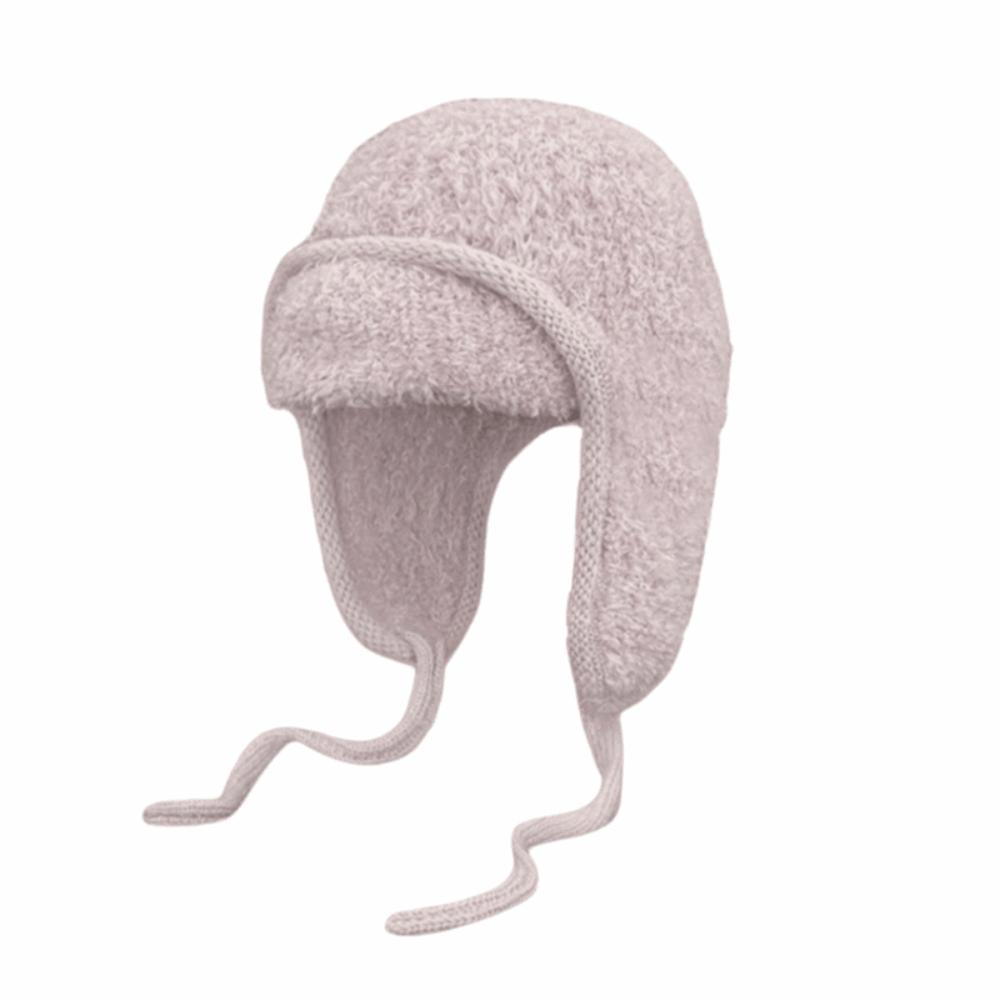 Ear Protection Knitted Flying Cap Solid Color Woolen Crochet Cap Fashion Knitted Woolen Hat  Girls