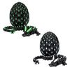 3D Printed Dragon Egg Figurine Movable Joints Luminous Loong Figure Fidget Toy Dragon Egg with Articulated Dragon Inside Decoration Ornament