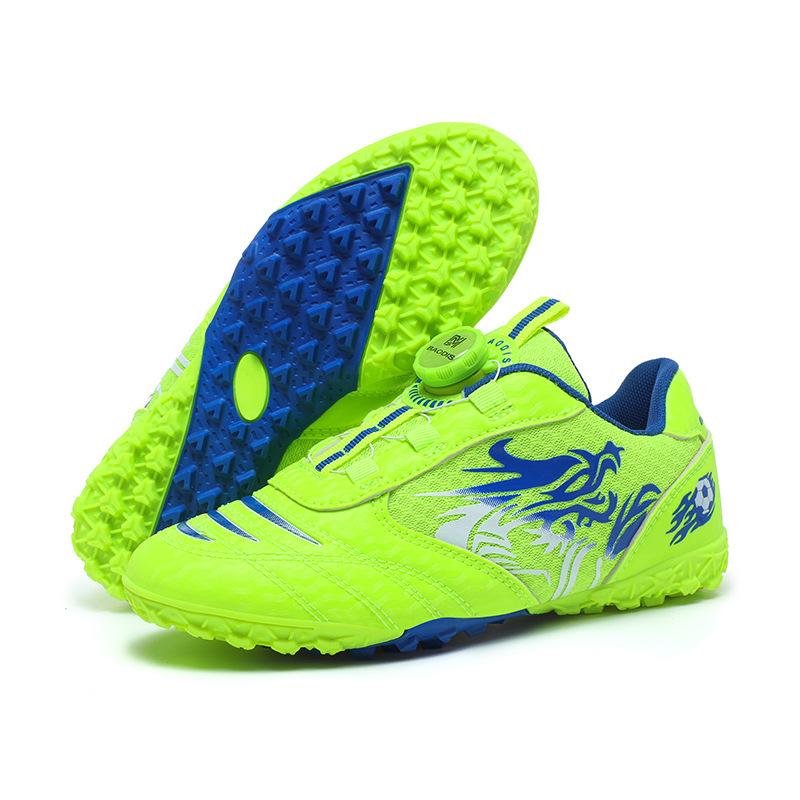 

New children s football shoes mesh buckle broken nails boys training shoes primary and secondary school students boys and girls non-slip sneakers 39 зелений
